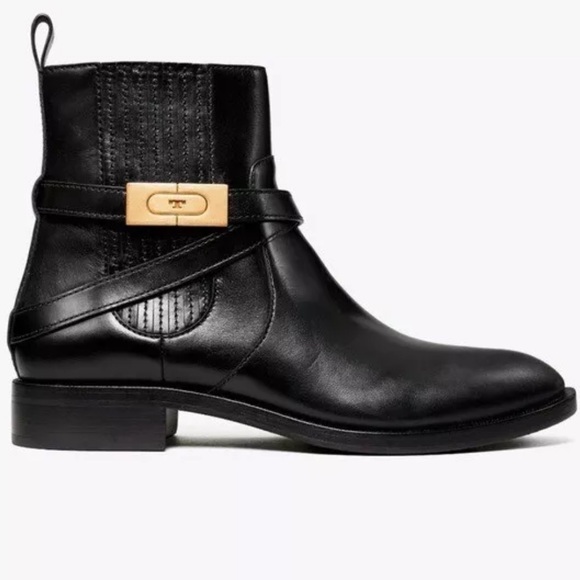 Tory Burch T-hardware chelsea boot black size 6 EUC - Picture 4 of 14
